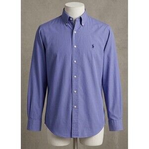 Ralph Lauren Yarmouth Pinpoint Oxford Long Sleeve Dress Shirt- Blue Mens 17 (XL)